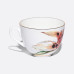 Tiger Iris Cup and Saucer, Spring-2 Shape, Turquoise, Gift Set