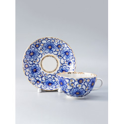 Winding Twig Tea Cup and Saucer, Tulip Shape