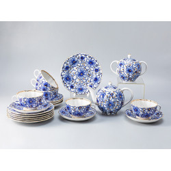 Winding Twig Tea Set, Tulip Shape, for 6, 20 pieces