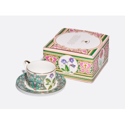 Violet Cut Cup and Saucer, Solo 2 Shape, 300 ml, Gift Set