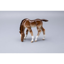 Grazing Foal Figurine, Bay
