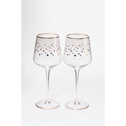 Azur Gold Wine Glasses, 430 ml, Set of 2
