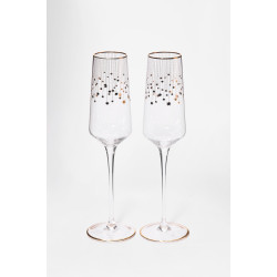 Azur Gold Champagne Glasses, 230 ml, Set of 2