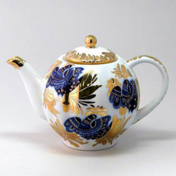 Golden Garden Teapot, Tulip Shape
