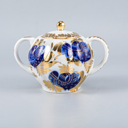 Golden Garden Sugar Bowl, Tulip Shape