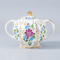 Golden Grass Sugar Bowl, Tulip Shape