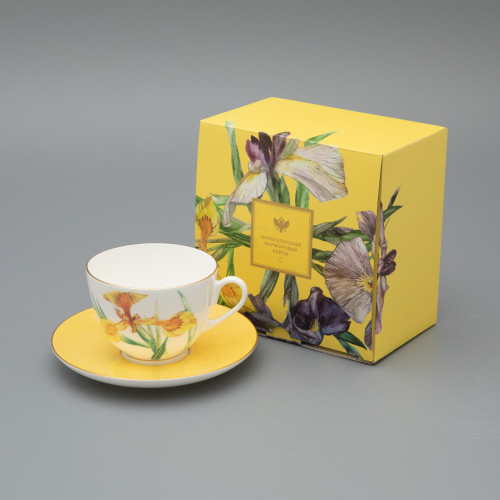 Forest Light Cup and Saucer, Spring-2 Shape, Yellow, Gift Set