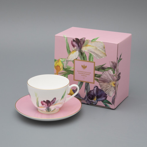 Rosie Cup and Saucer, Spring-2 Shape, Pink, Gift Set