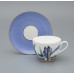 Amethyst Flame Cup and Saucer, Spring-2 Shape, Blue, Gift Set