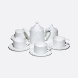 Pearl Net Tea Set, Idyll Shape, for 4, 10 pieces, Gift Set