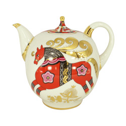 Red Horse Large Teapot, Novgorod Shape