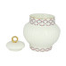 Pink Net Sugar Bowl, Wave Shape Pink Net Sugar Bowl, Wave Shape