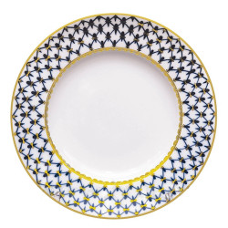 Cobalt Net Plate, Tulip Shape, 240 mm