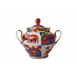 Folk Pattern Sugar Bowl, Spring Shape