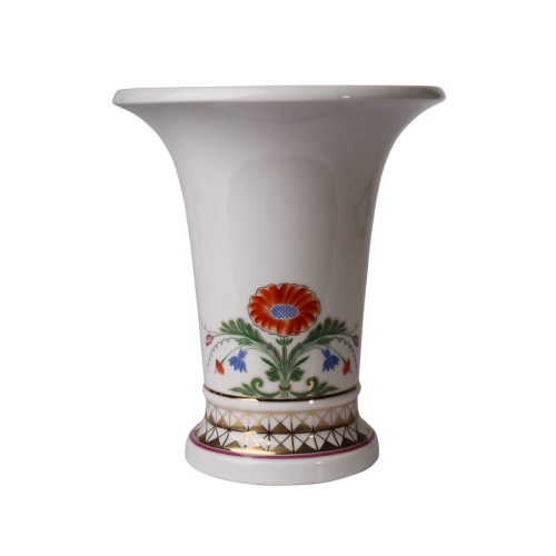 Moscow River Metallic Flower Vase, Empire Shape