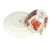 Folk Pattern Tea Cup and Saucer, Spring Shape Folk Pattern Tea Cup and Saucer, Spring Shape