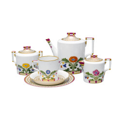 Moscow River Metallic Tea Set, Heraldic Shape, for 6, 20 pieces