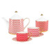 Scarlett Tea Set, Idyll Shape, for 4, 10 pieces