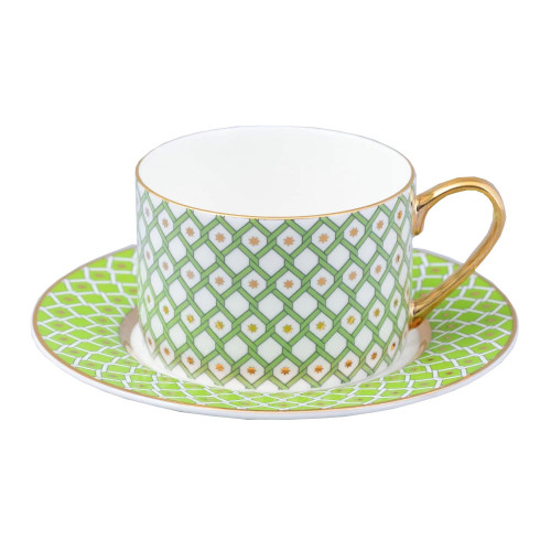 Lime 1 Cup and Saucer, Idyll Shape, 250 ml