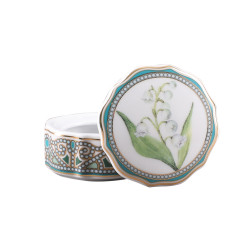 Lily of the Valley Jewellery Box, Round Shape, Gift Set