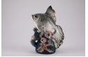 Large Goldfish Figurine, Grey