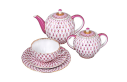 Net Blues 2 Tea Set, Tulip Shape, for 6, 20 pieces