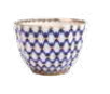 Cobalt Net Handleless Coffee Cup, Tulip Shape