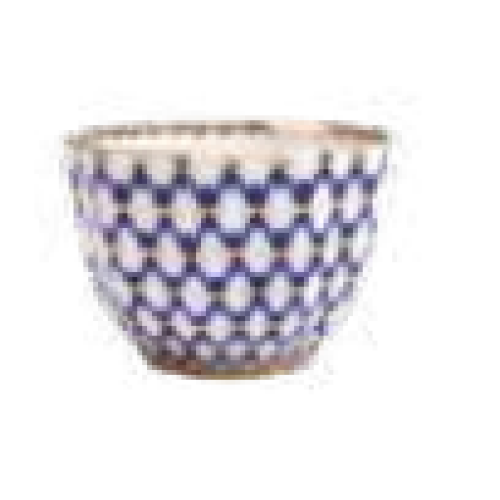 Cobalt Net Handleless Coffee Cup, Tulip Shape