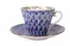 Forget-Me-Not Tea Cup and Saucer, Radial Shape