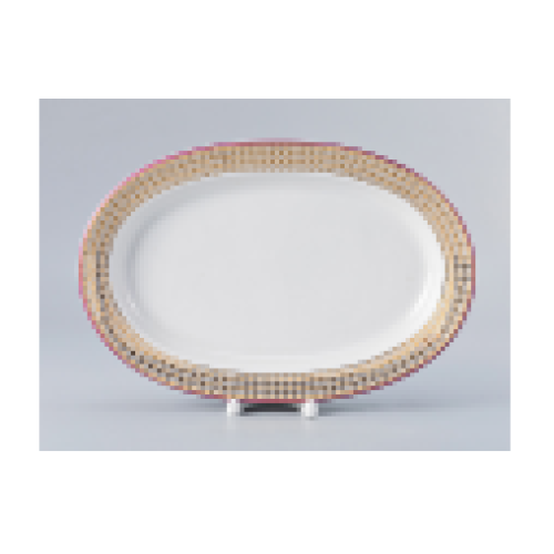 Moscow River Metallic Oval Dish, Youth Shape, 280 mm