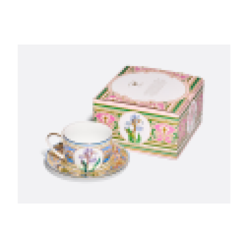Delicate Iris Cup and Saucer, Solo 2 Shape, 300 ml, Gift Set