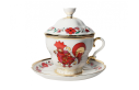 Souvenir Lidded Cup and Saucer, Tea Gift 2 Shape