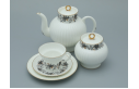November Twigs with Edging Tea Set, Wave Shape, for 6, 20 pieces