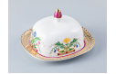 Moscow River Metallic Butter Dish, Alexandria Shape