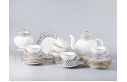 Cobalt Net Tea Set, Wave Shape, for 6, 20 pieces