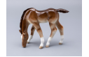 Grazing Foal Figurine, Bay