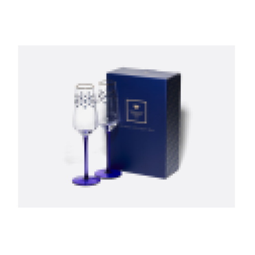 Cobalt Net Champagne Glasses, 200 ml, Set of 2