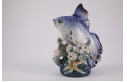 Large Goldfish Figurine, Cobalt