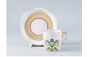 Moscow River Metallic Coffee Cup and Saucer, Heraldic Shape