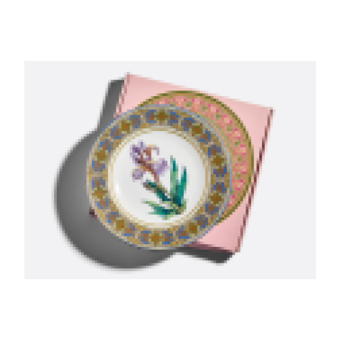 Delicate Iris Decorative Plate, European-3 Shape, 270 mm, Gift Set