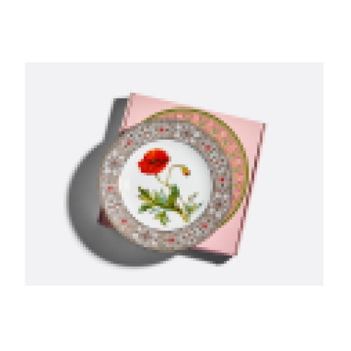 Oriental Poppy Decorative Plate, European-3 Shape, 270 mm, Gift Set