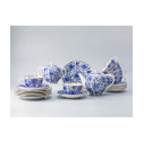 Winding Twig Tea Set, Tulip Shape, for 6, 20 pieces