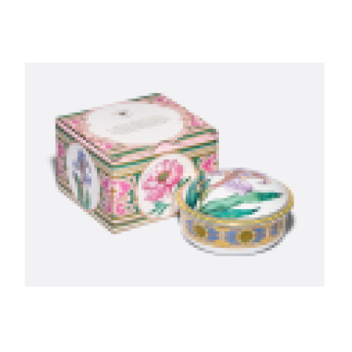 Delicate Iris Jewellery Box, Round Shape, Gift Set