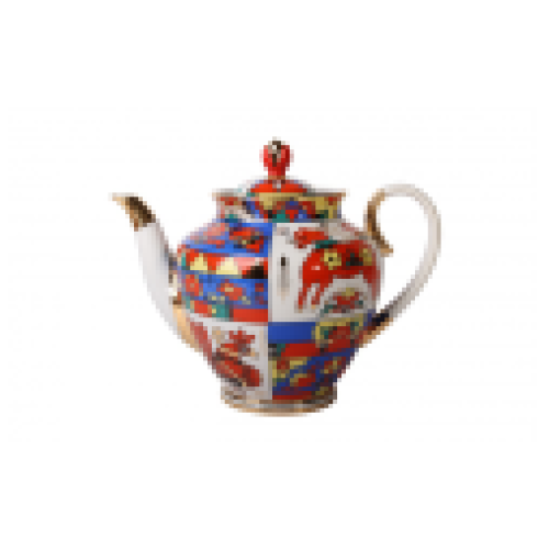 Folk Pattern Teapot, Spring Shape