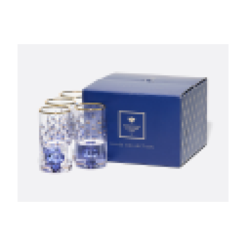 Cobalt Net Vodka Glasses, Set of 4