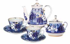 Russian Domes 1 Tea Set, Radial Shape, for 6, 22 pieces