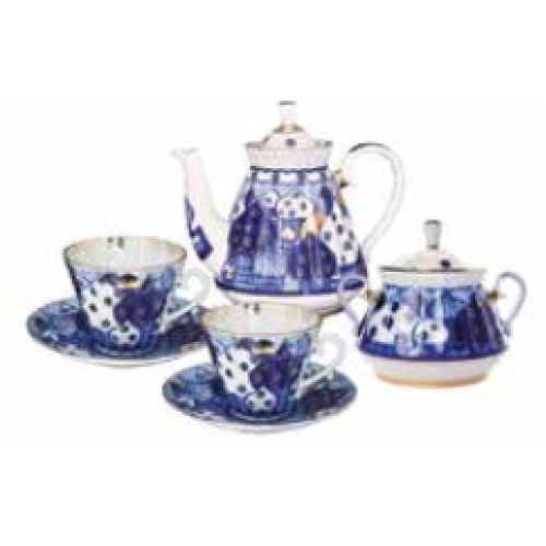 Russian Domes 1 Tea Set, Radial Shape, for 6, 22 pieces