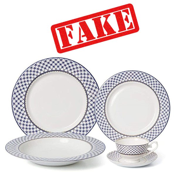 Fake Cobalt Net dinner set