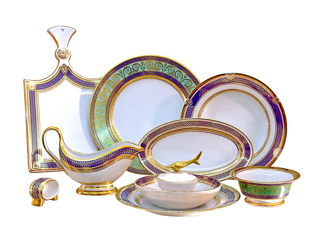Porcelain Dinner Set Golden 52 24-piece