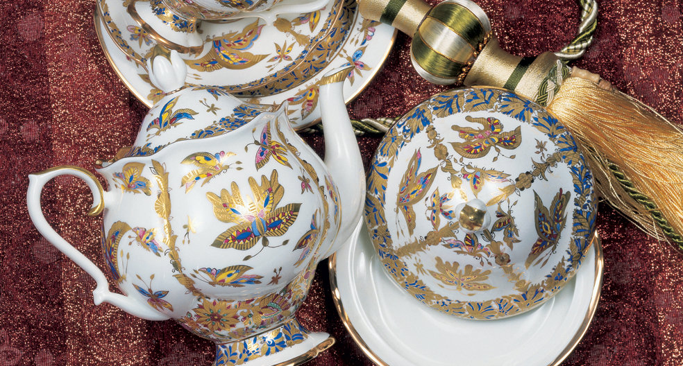 Porcelain Tea Set Natasha Fantastic Butterflies 30 pcs 6/30